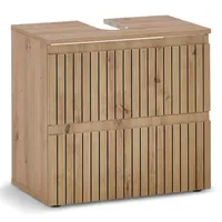 Stella Trading Mid.you Waschbeckenunterschrank Eiche Artisan Holzwerkstoff, 2 Schubladen,