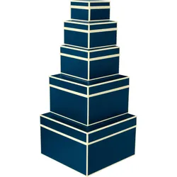Die Kante Geschenkkartons marineblau 5 St.