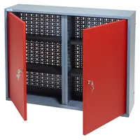 KÜPPER Hängeschrank Rot, Silber