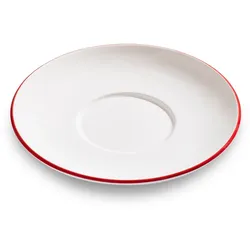 Gmundner Keramik Rubinroter Rand, Untertasse Teet. Maxima (Ø18cm)