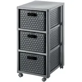 Rotho Country Rollcontainer 37,5 x 32,5 x 71,2 cm grau