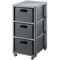 Rotho Country Rollcontainer 37,5 x 32,5 x 71,2 cm grau