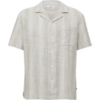 s.Oliver Resort Fit: Baumwollshirt mit Strukturstreifen - braun - XL