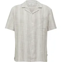 s.Oliver Resort Fit: Baumwollshirt mit Strukturstreifen - braun - XL