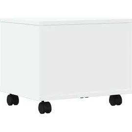 vidaXL Druckerständer mit Rollen Weiß 41x32x34,5 cm