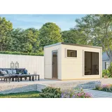 Palmako Gartensauna Grace 8,2 m2 - 56 mm - dunkelgrau-anthrazit lackiert