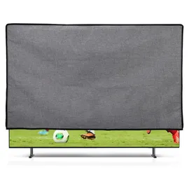 kwmobile 55" TV Abdeckung Indoor - Fernseher Hülle Bildschirmschutz Abdeckung - TV Bildschirm Staubschutzhülle - Fernsehabdeckung - Leinen Dunkelgrau