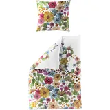 BIERBAUM Satin-Bettwäsche "Blüten", 90 BUNT