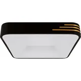 Licht-Erlebnisse LED Deckenlampe Metall 4200 K neutralweißes Licht 2970 lm 42 cm breit in Schwarz Weiß Gold quadratisch Modern