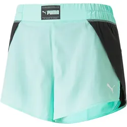 PUMA Damen Shorts Puma Fit Fashion Woven Flo, ELECTRIC PEPPERMINT-PUMA BLACK, XS