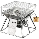 LuxusKollektion Kaminofen-Erweiterungssegmet Holzkohlegrill Edelstahl Mini Tragetasche Mini-Holzkohlegrill X-MINI