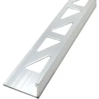 Dalsys Fliesenschiene Aluminium 2,5m x 8mm, Winkelprofil Silber