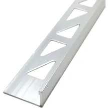 Dalsys Fliesenschiene Aluminium 2,5m x 8mm, Winkelprofil Silber
