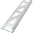 Dalsys Fliesenschiene Aluminium 2,5m x 8mm, Winkelprofil Silber