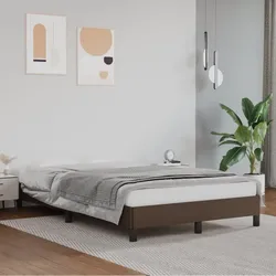 Bettgestell Braun 120x200 cm Kunstleder
