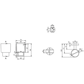 Villeroy & Boch Zahnputzbecher Glas satiniert