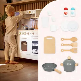 Mamabrum XXL-Holzküche für Kinder – mit LED, Zubehör & interaktiven Elementen