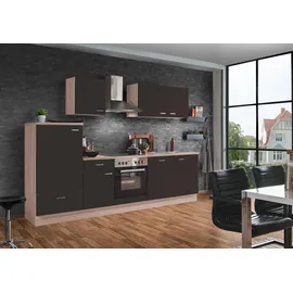 Menke Küchenblock Classic Dunkelbraun/Eiche ca. 280 cm