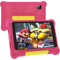 Tablet 7 Zoll, Tablet für Kinder mit Android 12, 2GB RAM+32GB ROM+128GB Erweiterbar, Wi-Fi, Bluetooth, Type-C, Kids Tablet mit Quad Core (Rosa)