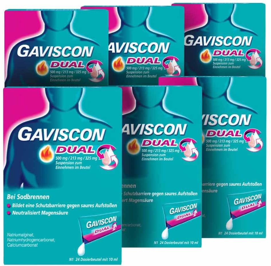 GAVISCON Dual 500 mg, 213 mg, 325 mg Suspension Dosierbeutel