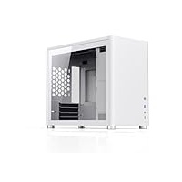 JONSBO D30 mATX Boîtier PC Pour refroidissement AIO, Gaming en verre, m ATX Petit, (Blanc), Weiß