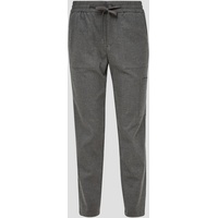 s.Oliver - Relaxed: Twill-Hose mit Tapered Leg, Damen, grau, 38