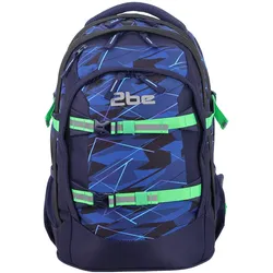Schulrucksack 2BE "Back to School", Kinder, Gr. B: 22.8cm, blau, casual, Rucksäcke, RPET Polyester material