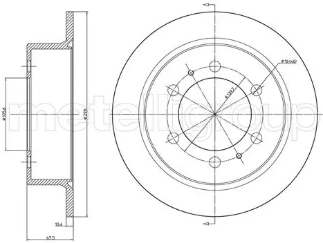 METELLI Bremsscheibe 231034c voll 299mm 10mm für DAEWOO
