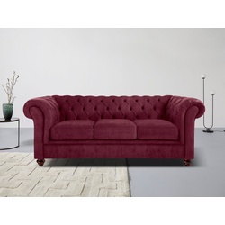 Home affaire Chesterfield-Sofa Chesterfield, mit Knopfheftung, auch in Leder rot