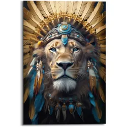 Bild ORNAMENT LION - bunt