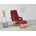 Relaxsessel »Paris«, (Set, 2 St., bestehend aus Sessel und Hocker), mit passendem Hocker, rot