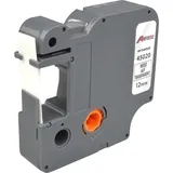 Ampertec Schriftband kompatibel zu Dymo D1 45020 (S0720600) weiß auf transparent 12mm x 7m