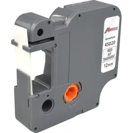 Ampertec Schriftband kompatibel zu Dymo D1 45020 (S0720600) weiß auf transparent 12mm x 7m