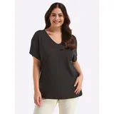 sheego Halbarmshirt Schwarz 52/54