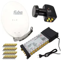Fuba DAA 780 weiß +  Edision Quattro LNB +