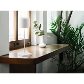 meine wunschleuchte 2er SET Akku LED Outdoor Tischlampen Weiß kabellos ohne Strom mit Touch dimmbar