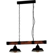 EGLO Oldbury 2-flg. 86 cm Vintage schwarz braun