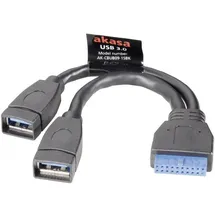 Akasa USB-A auf USB-A Adapter 0,15 m Schwarz