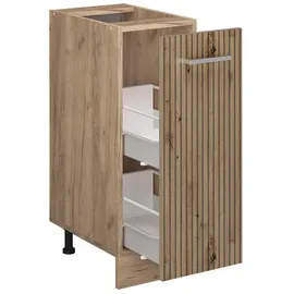 Vicco Apothekerschrank R-Line Artisan-Eiche/Goldkraft Eiche 30 cm ohne Arbeitsplatte