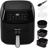 ONVAYA ONVAYA® Heißluftfritteuse | Airfryer XXL | Fritteuse ohne Öl & Fett | für 5-6 Personen | mit LED-Display | 10 Programme | 1700 W | inkl. Backfo...