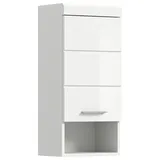 xonox.home Hängeschrank 37 cm x 79 cm x 24 cm Front Weiß Hochglanz FSC®