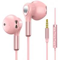 Kopfhörer mit Kabel, In Ear Kopfhörer Kabel in Ear Ohrhörer 3.5mm Klinke Kopfhörer mit Mikrofon, Lautstärkeregler für iPhone, Samsung, Android, iPad, iPod, MP3, usw 3,5 mm Kopfhörerstecker Audiogeräte