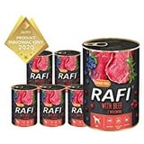 12x800g Rafi mit Rindfleisch Dosen Nassfutter Hundefutter NEU