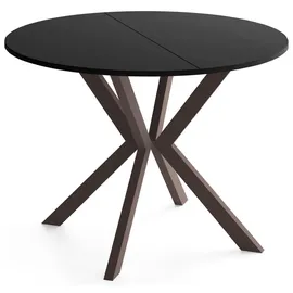 WFL GROUP Valio Ø 90 cm ausziehbar 130 cm schwarz