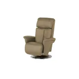 HIMOLLA Sessel 7418 Leder 81 x 111 x 95 cm Beige elektrisch mit Massagefunktion