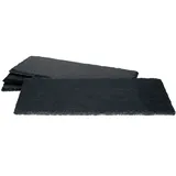 4er Set Schieferplatte 11x30cm Schwarz - 23464632