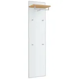XXXLutz Garderobenpaneel - Weiß, - Holzwerkstoff,Glas - Maße cm, B: 42 H: 170 T: 27.0