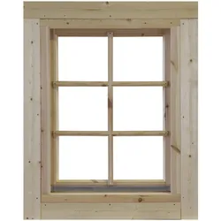 WOLFF FINNHAUS Einzelfenster »Gartenhaus«, BxH: 76,5 x 99,6 cm, Isolierglas - braun