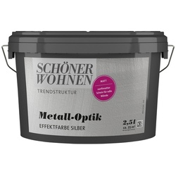 SCHÖNER WOHNEN FARBE Effektfarbe »Trendstruktur«, in Metall-Optik, silberfarben, 2,5 l