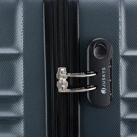 Juskys Rom Koffer-Set 4-tlg. grau/anthrazit